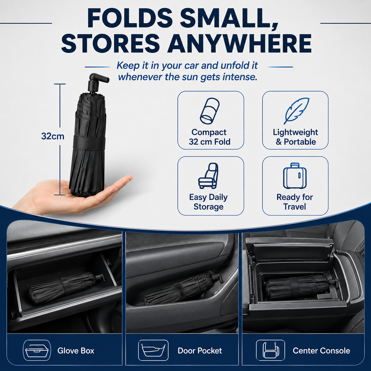 Car Windshield Sunshade - Foldable Car Sunshade (Thermal Insulation)