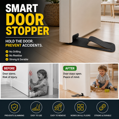 🥳2026 HOT SALE🥳🚪Door Stopper Protector –  No-drill, residue-free & holds doors open. Safe & simple – stock up & save! 🏠✅