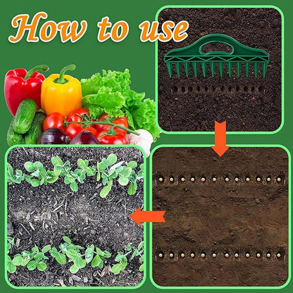 🎃HALLOWEEN DEAL 50% OFF!🌱 12-Hole Garden Seed Dibber – One-Press Planting, Precision Spacing – Lightweight, Weatherproof – 12x Faster Seeding! 🌻✨