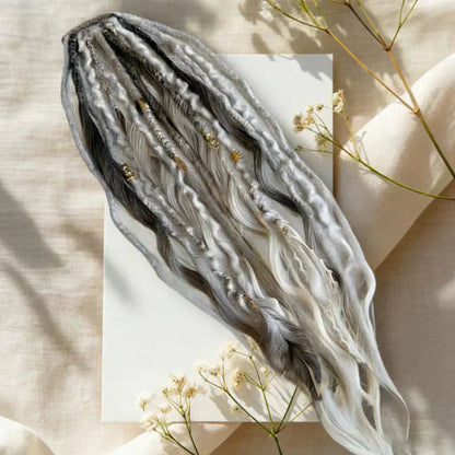 💁🏽‍♀️✨ Festival Boho Textured Ponytail - Instant Dreadlock Clip-In Extension ⚡🎶 No Braiding, No Damage, Edgy Style for Nights Out & Concerts