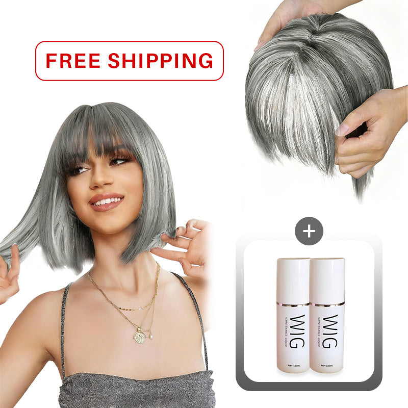 🔥Flash Sale🔥Natural Hair Toppers with Bangs for Women🛒