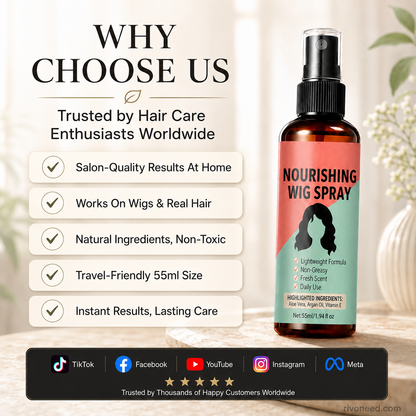 ⚽️🏆️World Cup Sale:50% OFF🎉70K+ SOLD! 🥳Lightweight No-Rinse Nourishing Wig Spray