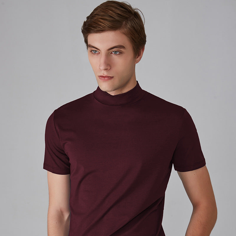 💪🔥 2026 Hot Sale Men's High Neck Slim Fit T-shirt - 50% OFF🔥💪. Breathable Cotton, Perfect for Workout or Daily Wear. Limited Time Offer!