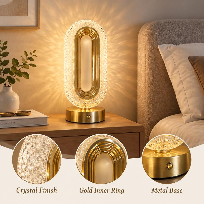 🎅Christmas Sale 49% OFF!!🎄50K+ SOLD! 🎁✨Rechargeable Luxury Crystal LED Night Light Lamp
