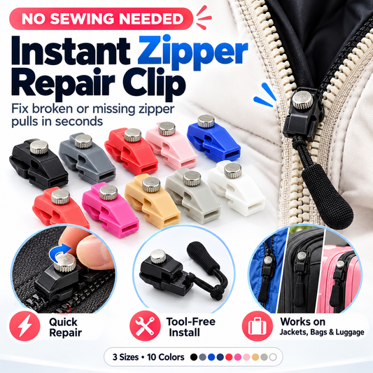 Fix Broken Zipper Pulls Instantly! No-Sew Clip-On Repair Kit