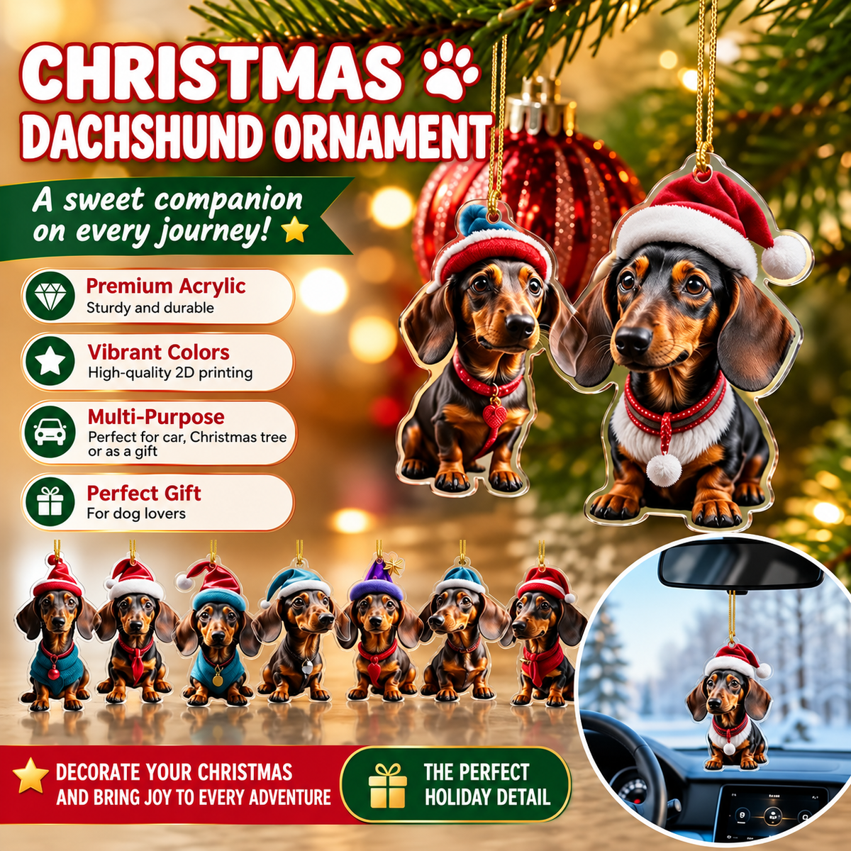 🎄🎁Christmas Sale! 🐕 Puppy-Shaped Christmas Tree Ornaments