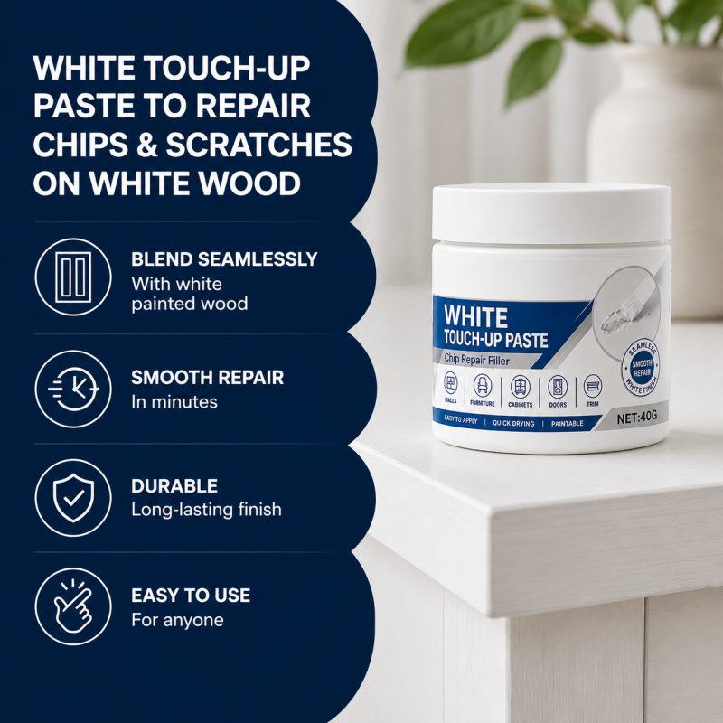 White Furniture Touch-Up Paste with Brush