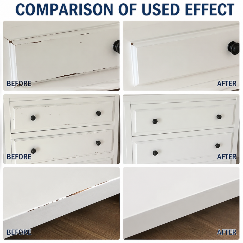 White Furniture Touch-Up Paste with Brush
