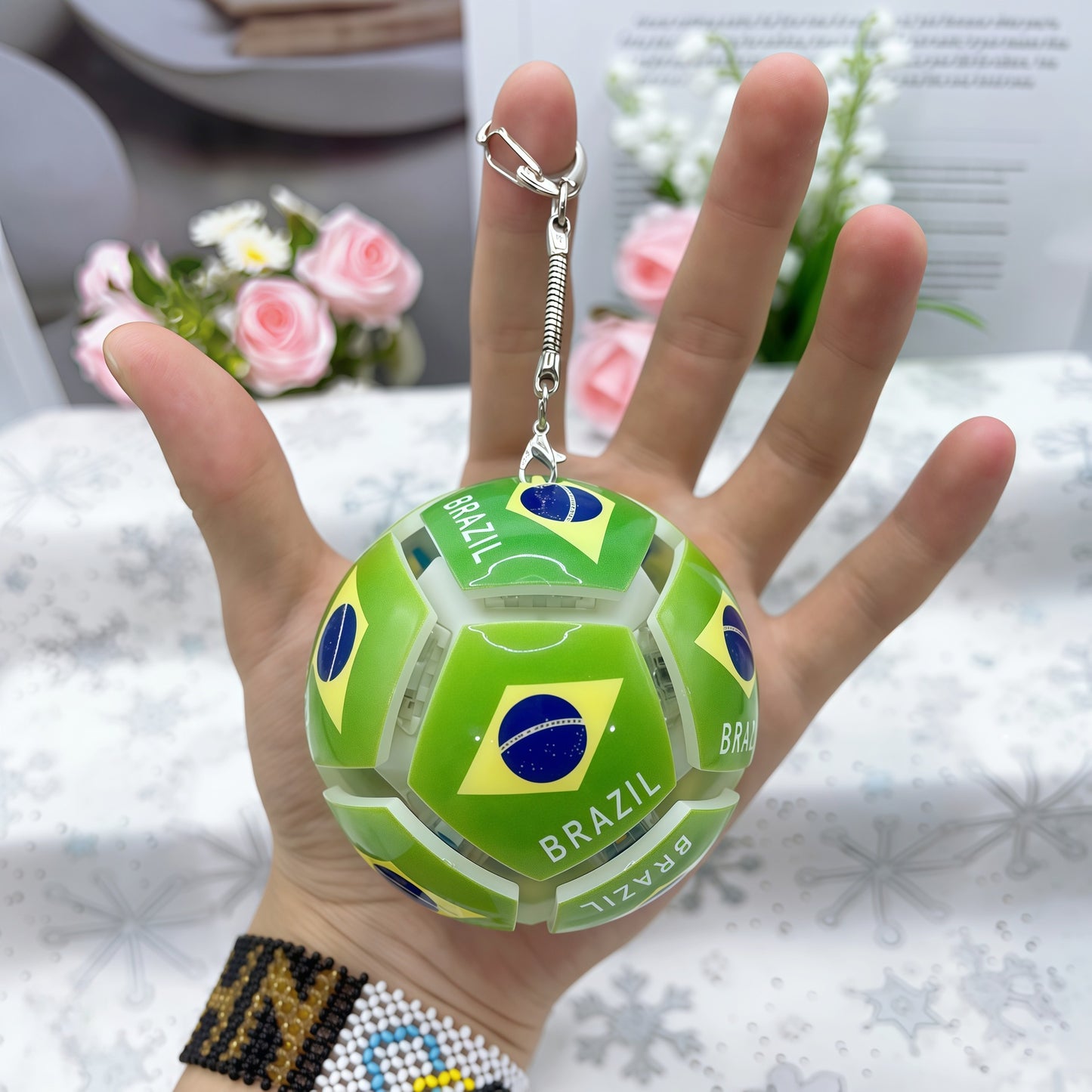 Mini Football Fidget Keychain Stress Relief Toy