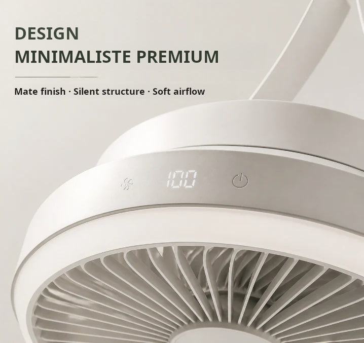 ⏳🔥LIMITED-TIME 50% OFF! 🌬️ Rechargeable Ceiling Fan with LED Light – Cool & Bright Anywhere ✨