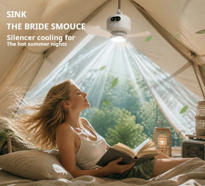 ⏳🔥LIMITED-TIME 50% OFF! 🌬️ Rechargeable Ceiling Fan with LED Light – Cool & Bright Anywhere ✨