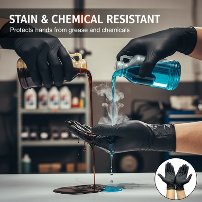 🎄Christmas 50% off🎁MultiGuard™ Nitrile Pro Gloves – Heavy Duty, Slip & Stain Resistant, Scratch Resistant