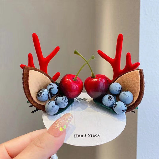 🎅Christmas Sale: Buy 1 Get 2 Free🎅Reindeer Antler Christmas Hair Clips