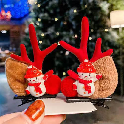 🎅Christmas Sale: Buy 1 Get 2 Free🎅Reindeer Antler Christmas Hair Clips