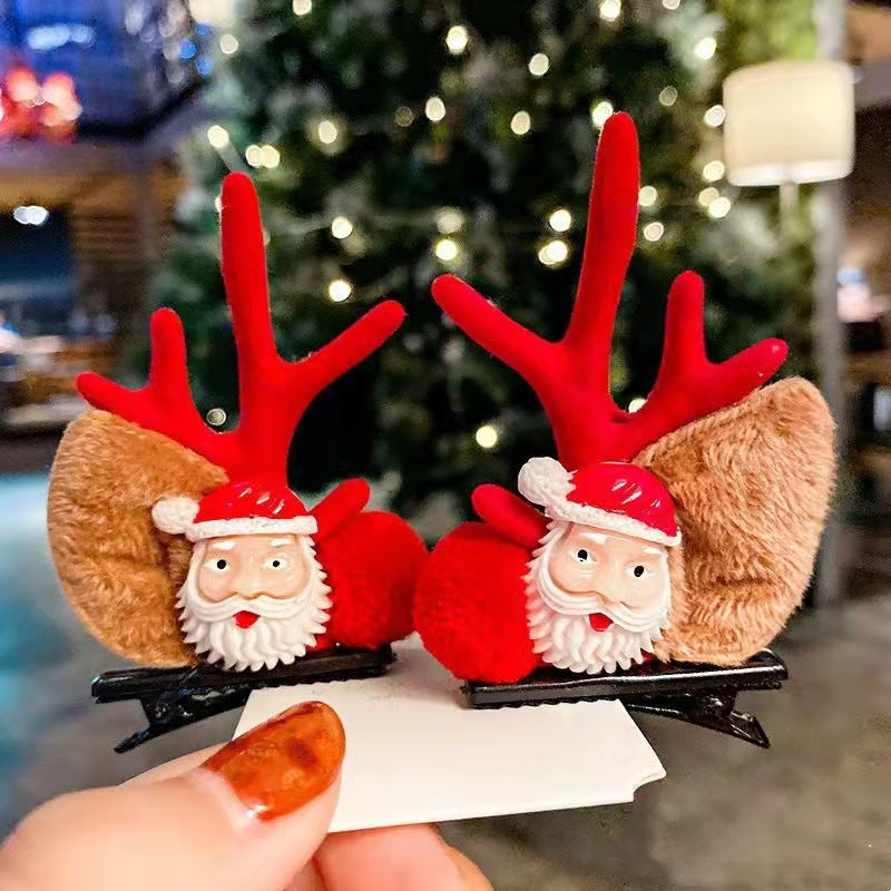 🎅Christmas Sale: Buy 1 Get 2 Free🎅Reindeer Antler Christmas Hair Clips