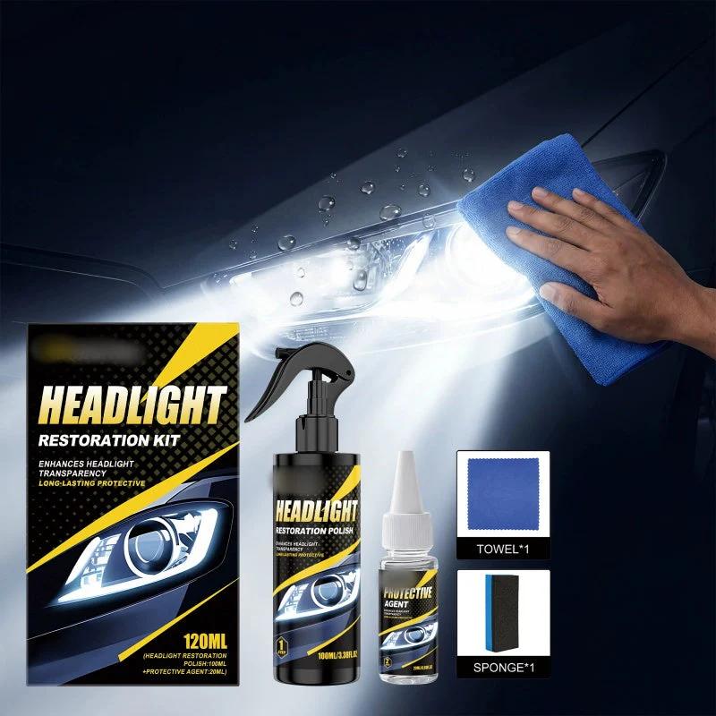 🚗50% OFF NOW!!🔆Professional Car Headlight Restoration Kit🫧 – Removes yellowing & scratches, restores clarity & UV protection – easy DIY solution ✨