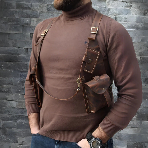 🛡️🫱Genuine Leather Anti-theft  Shoulder Strap Backpack