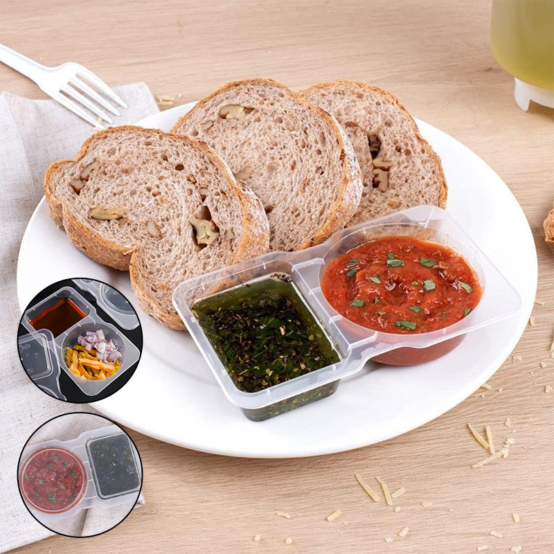 🔥HOT SALE🔥Double Compartment Snack Containers With Lids