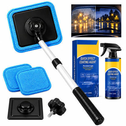 Dual Magnetic Car Window Cleaner | Streak-Free Cleaning Kit for Car Glass