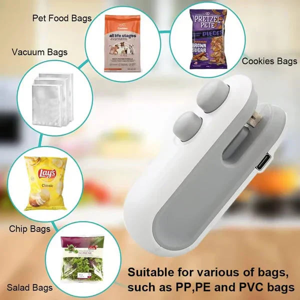 💥Mini Home Handheld Portable Pressure Sealing Machine / Snack Plastic Bag Heat Sealing Machine