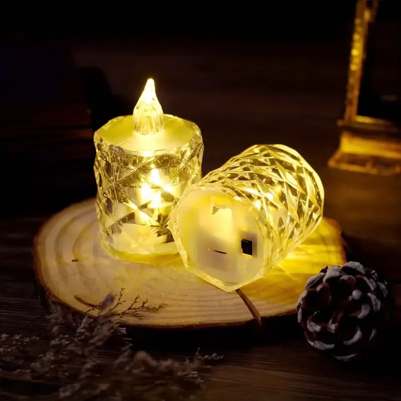 Christmas Crystal Flameless Electronic Candle