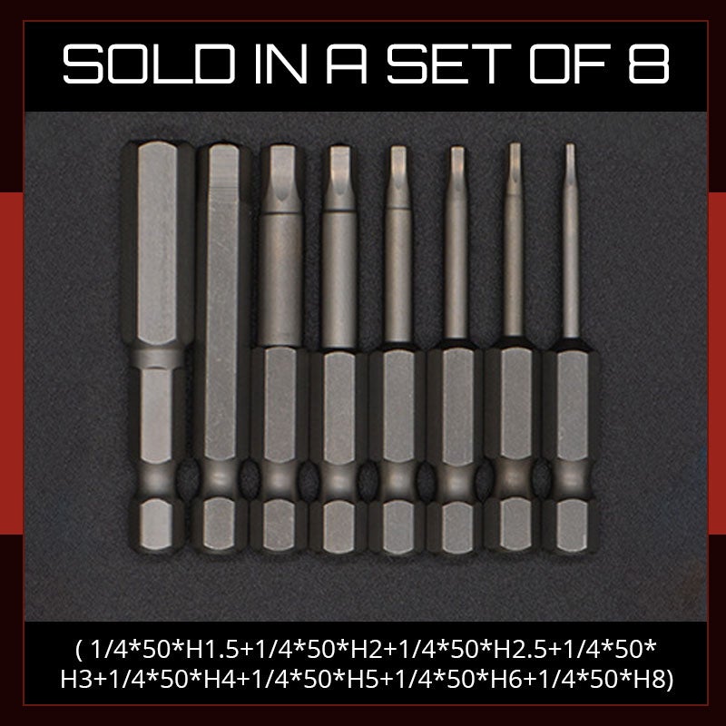S2 Steel Magnetic Hexagon Bit Set （50% OFF）
