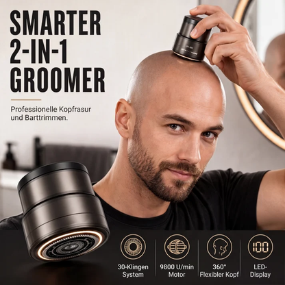 🎉 Hot Sale — Over 14,000 Sold! ⚡🔥 2-in-1 Smart Electric Bald Head Shaver and Beard Trimmer with Digital Display