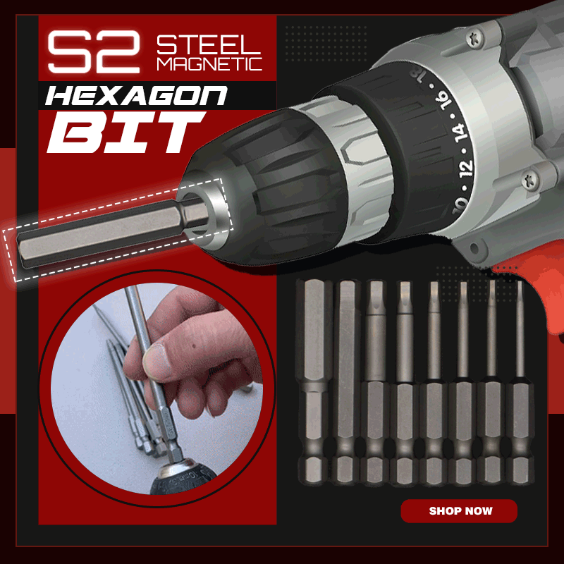 S2 Steel Magnetic Hexagon Bit Set （50% OFF）