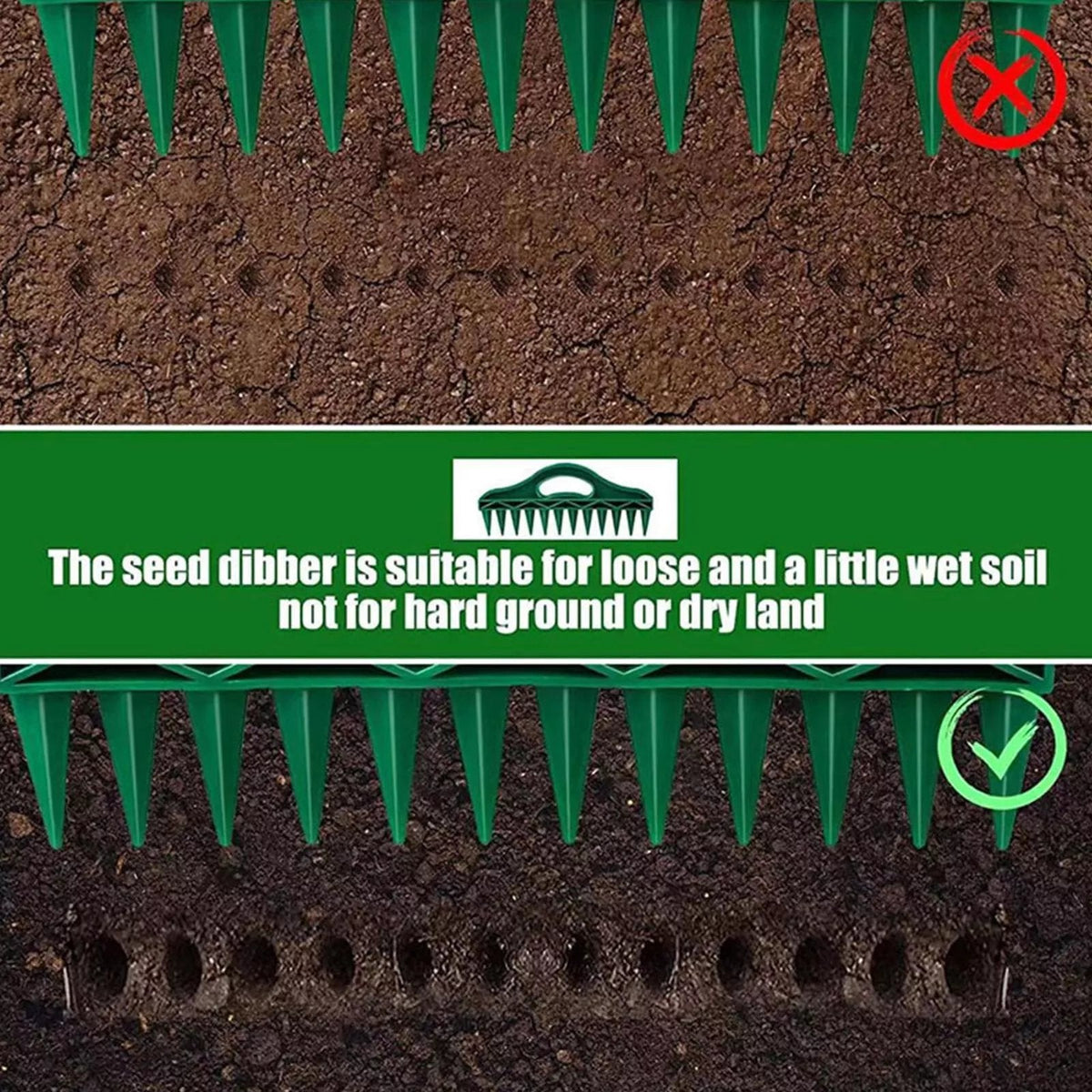 🎃HALLOWEEN DEAL 50% OFF!🌱 12-Hole Garden Seed Dibber – One-Press Planting, Precision Spacing – Lightweight, Weatherproof – 12x Faster Seeding! 🌻✨
