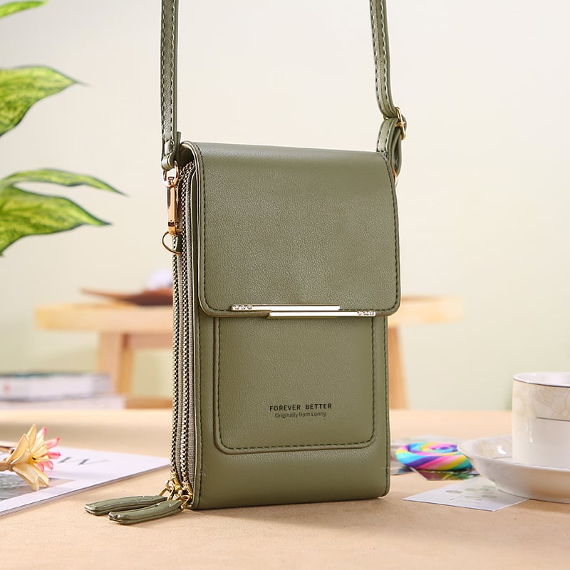 🥳2026 HOT SALE🥳💞50K+ SOLD! 👛📱Women‘s Touchscreen Crossbody Phone Wallet – Answer calls & text without opening. Fits phones up to 6.5″, water‑resistant & lightweight – hands‑free summer style! 🌸✨