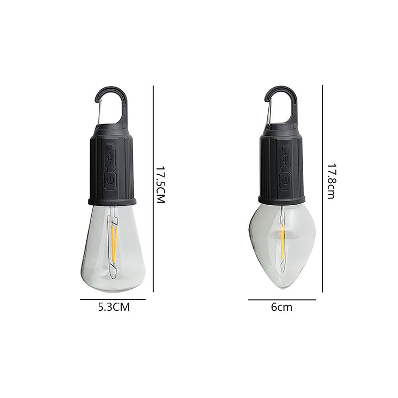 Outdoor Camping Hanging Type-C Charging Retro Bulb Light