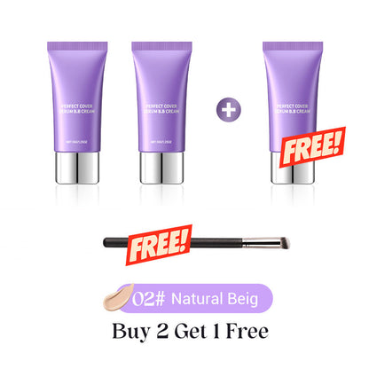 🎉LAST DAY SALE -BUY 2 GET 1 FREE🎁Perfect Cover Serum BB Cream -💜Bifida Ferment Lysate Serum-Infused BB Cream for Anti-Aging Skin Rejuvenation💧