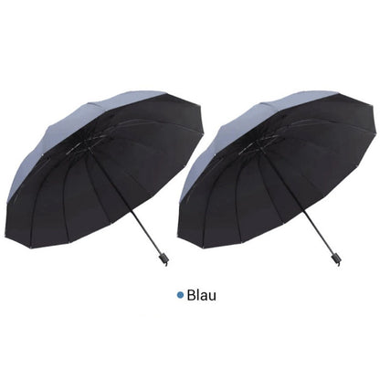 ☔ 12-Rib Windproof Umbrella - Large Coverage & Compact Fold, Durable Frame for Heavy Rain & Wind 📦✨