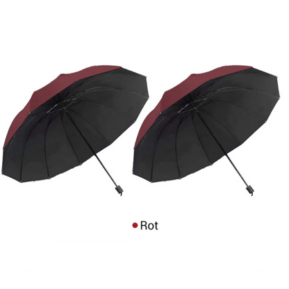 ☔ 12-Rib Windproof Umbrella - Large Coverage & Compact Fold, Durable Frame for Heavy Rain & Wind 📦✨