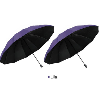 ☔ 12-Rib Windproof Umbrella - Large Coverage & Compact Fold, Durable Frame for Heavy Rain & Wind 📦✨