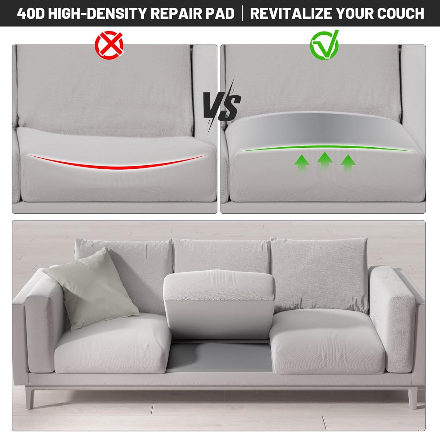 🛋️Couch Cushion Support For Sagging Seat