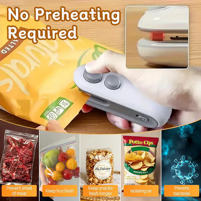 💥Mini Home Handheld Portable Pressure Sealing Machine / Snack Plastic Bag Heat Sealing Machine