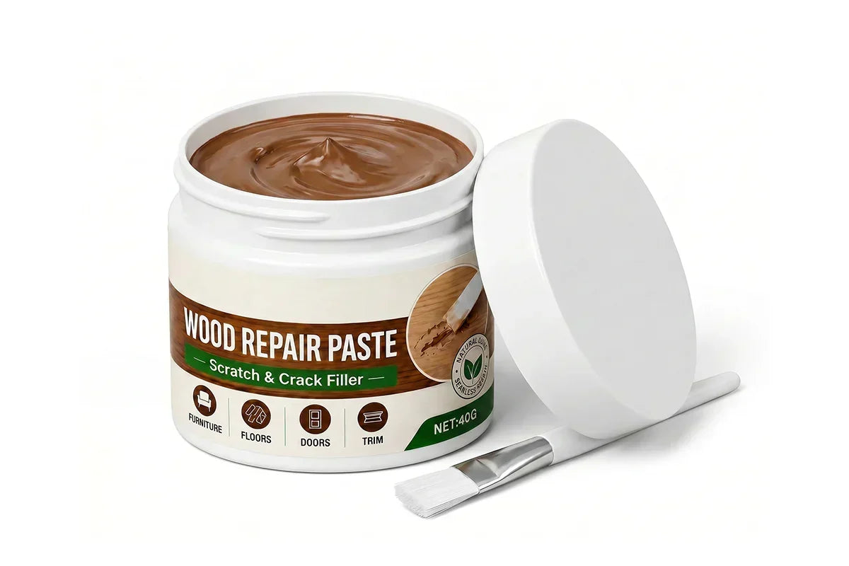 🥳2026 HOT SALE🛡️🪑 Furniture & Floor Repair Paste – Works on tables, cabinets & wooden floors. Covers scuffs & peeling. No more ugly scratches! 🏠✅