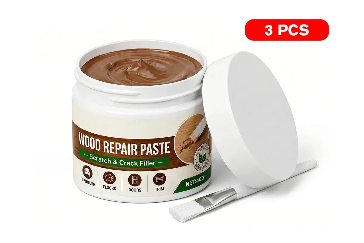 🥳2026 HOT SALE🛡️🪑 Furniture & Floor Repair Paste – Works on tables, cabinets & wooden floors. Covers scuffs & peeling. No more ugly scratches! 🏠✅