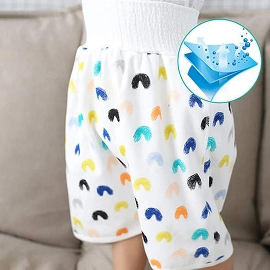 Comfy Children's Diaper Skirt Shorts 2 In 1