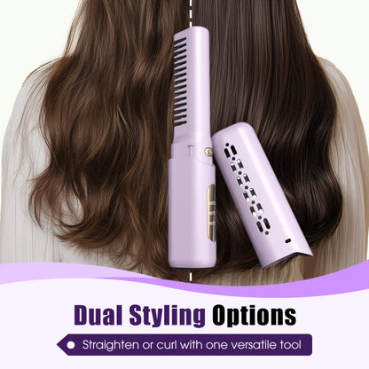 👩Shape hair in 3 seconds! Create gorgeous hairstyles anytime anywhere. 💁Portable Wireless Mini Bang Styling Comb