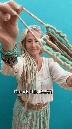 💁🏽‍♀️✨ Festival Boho Textured Ponytail - Instant Dreadlock Clip-In Extension ⚡🎶 No Braiding, No Damage, Edgy Style for Nights Out & Concerts