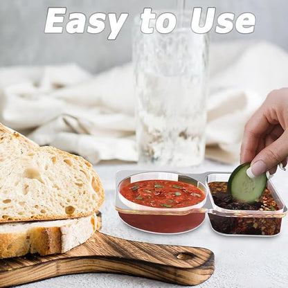 🔥HOT SALE🔥Double Compartment Snack Containers With Lids