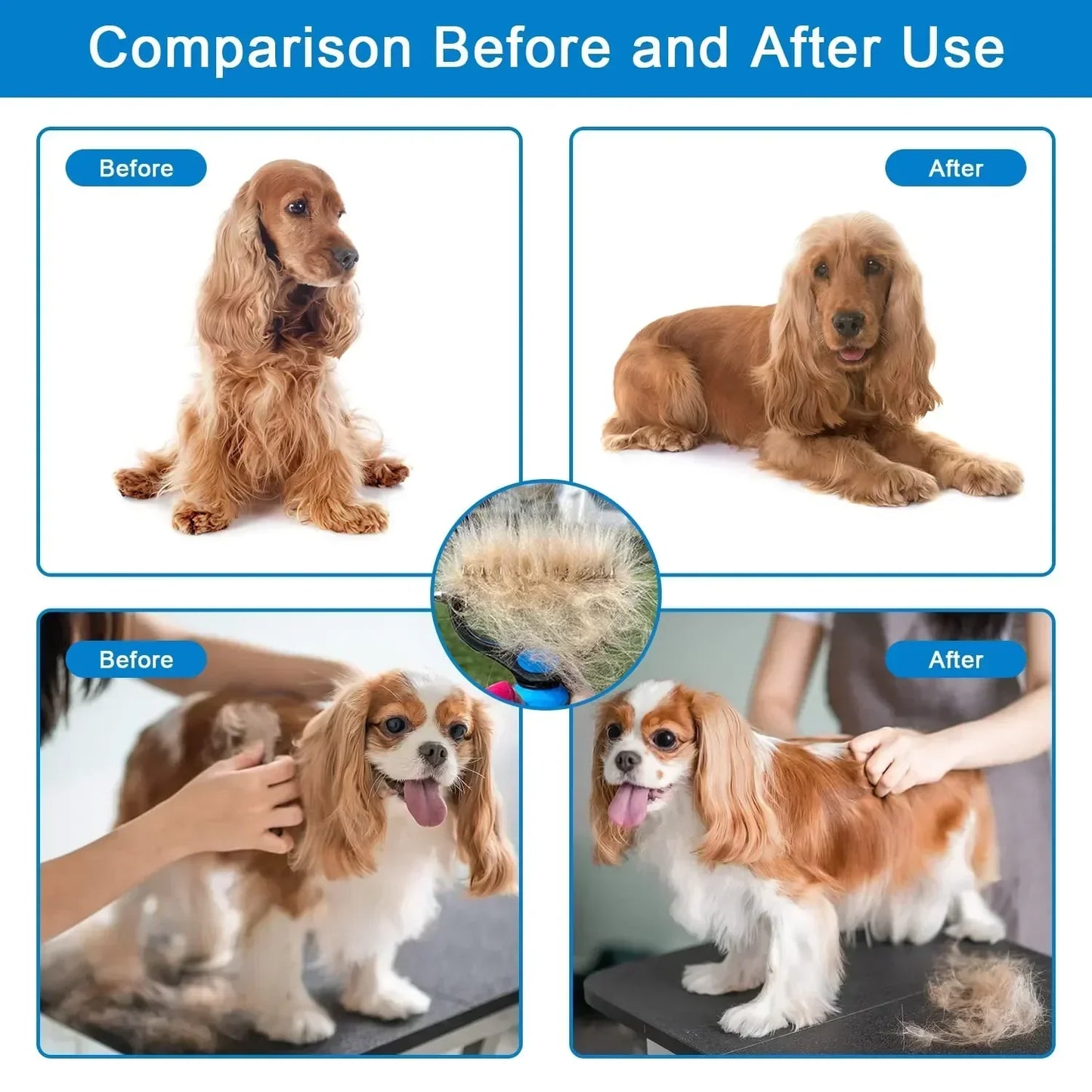 ⏰🔥LIMITED TIME 50% OFF! 🐾 Professional Deshedding Tool for Dogs & Cats – Gentle, Efficient & Fur-Free Home ✨(💖Get 2 Free Pet Grooming Gloves)