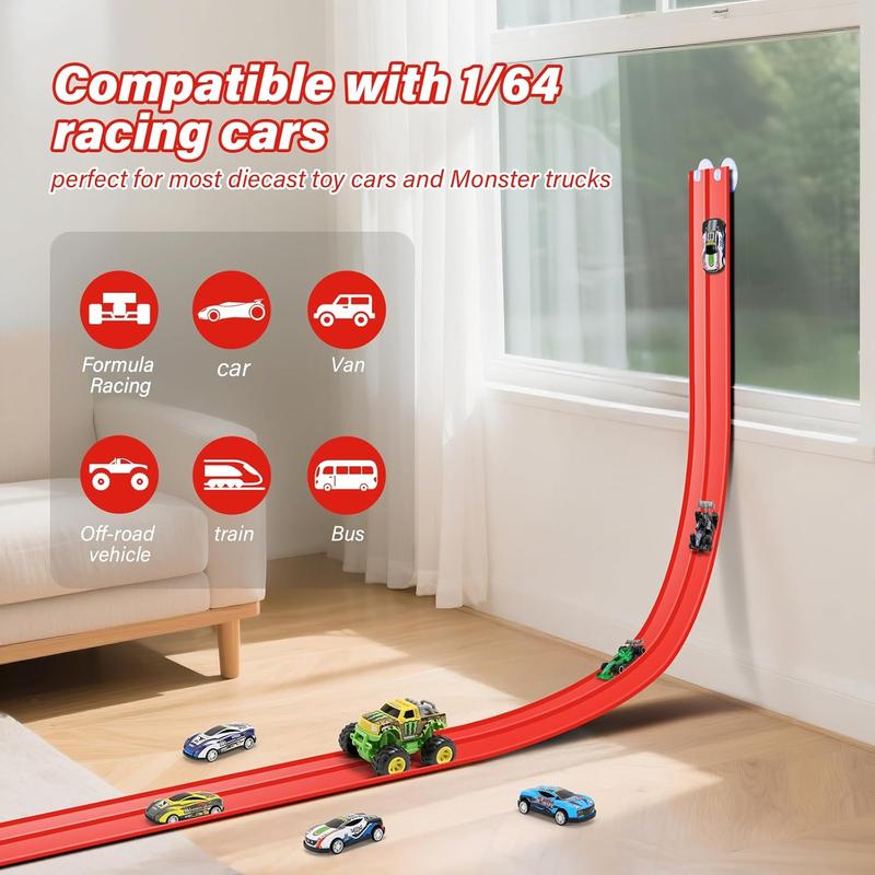 🎁Last Day Promotion 55% OFF🔥🏎️DIY Children's Alloy Car Suction Cup Race Track