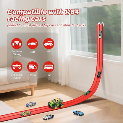 🎁Last Day Promotion 55% OFF🔥🏎️DIY Children's Alloy Car Suction Cup Race Track