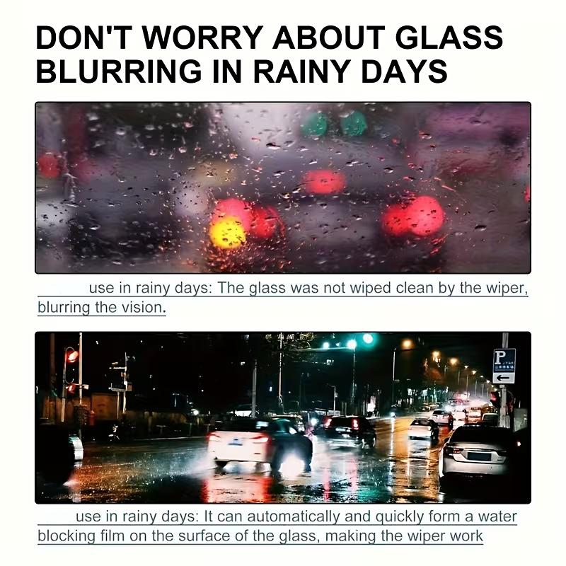 Glass Cleaner Powerful Stain Remover, Oil Film Remover, Insect Glue Remover, Anti-Freeze, Hydrophobic Glass Cleaner for Cars