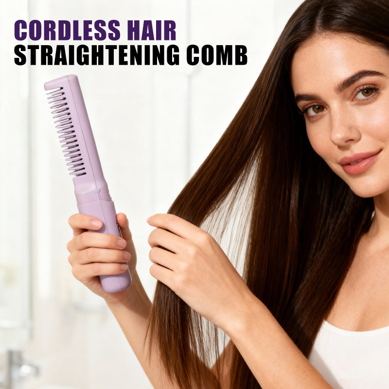 👩Shape hair in 3 seconds! Create gorgeous hairstyles anytime anywhere. 💁Portable Wireless Mini Bang Styling Comb