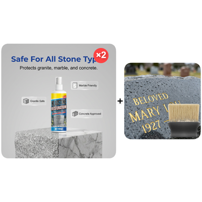 ⏰🎁Headstone Cleaning & Restoration Spray – Remove Stains Instantly