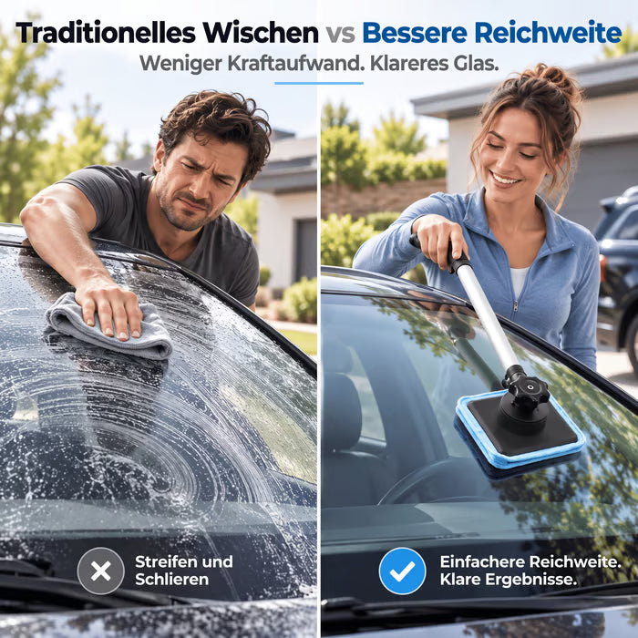 Dual Magnetic Car Window Cleaner | Streak-Free Cleaning Kit for Car Glass